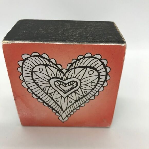 Heart Self Sitter Motivational Sign Gift NWT - Picture 8 of 14